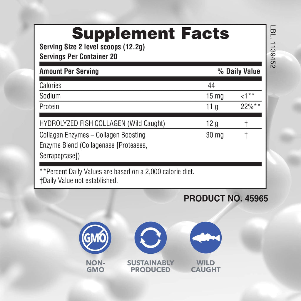 NaturesPlus Marine Collagen Peptides Unflavored — 0.54 lb | Hair, Skin, Nails & Joints
