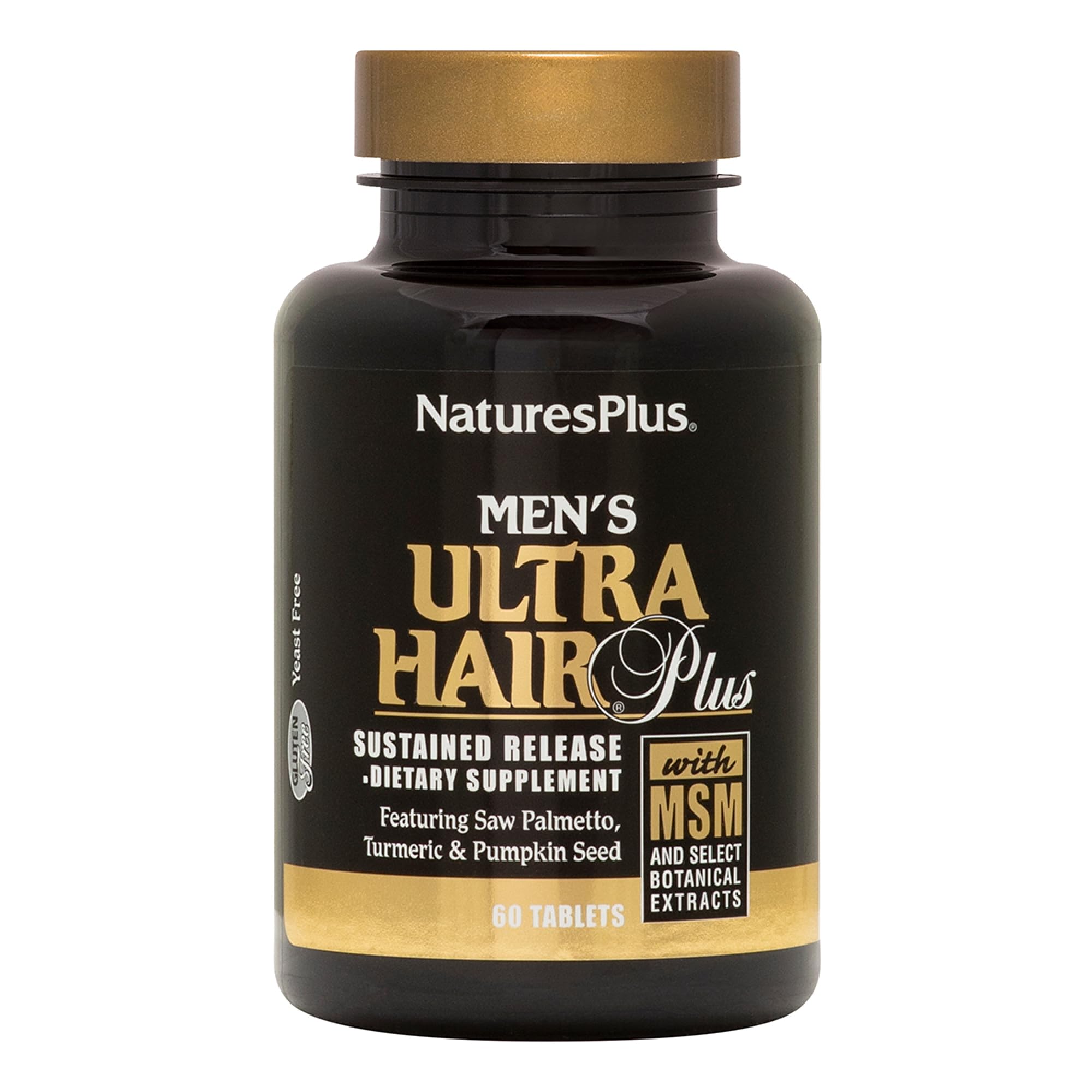 NaturesPlus Men's Ultra Hair Plus – Hair Growth Supplement, 60 Tablets