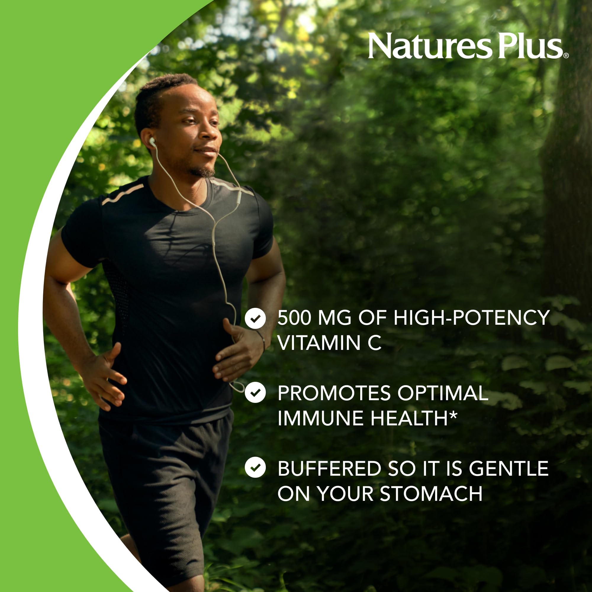 NaturesPlus Orange Juice Vitamin C 500 mg - 360 Servings (2-Pack) - Gentle on Stomach, Vegan, Gluten Free, Immune Support