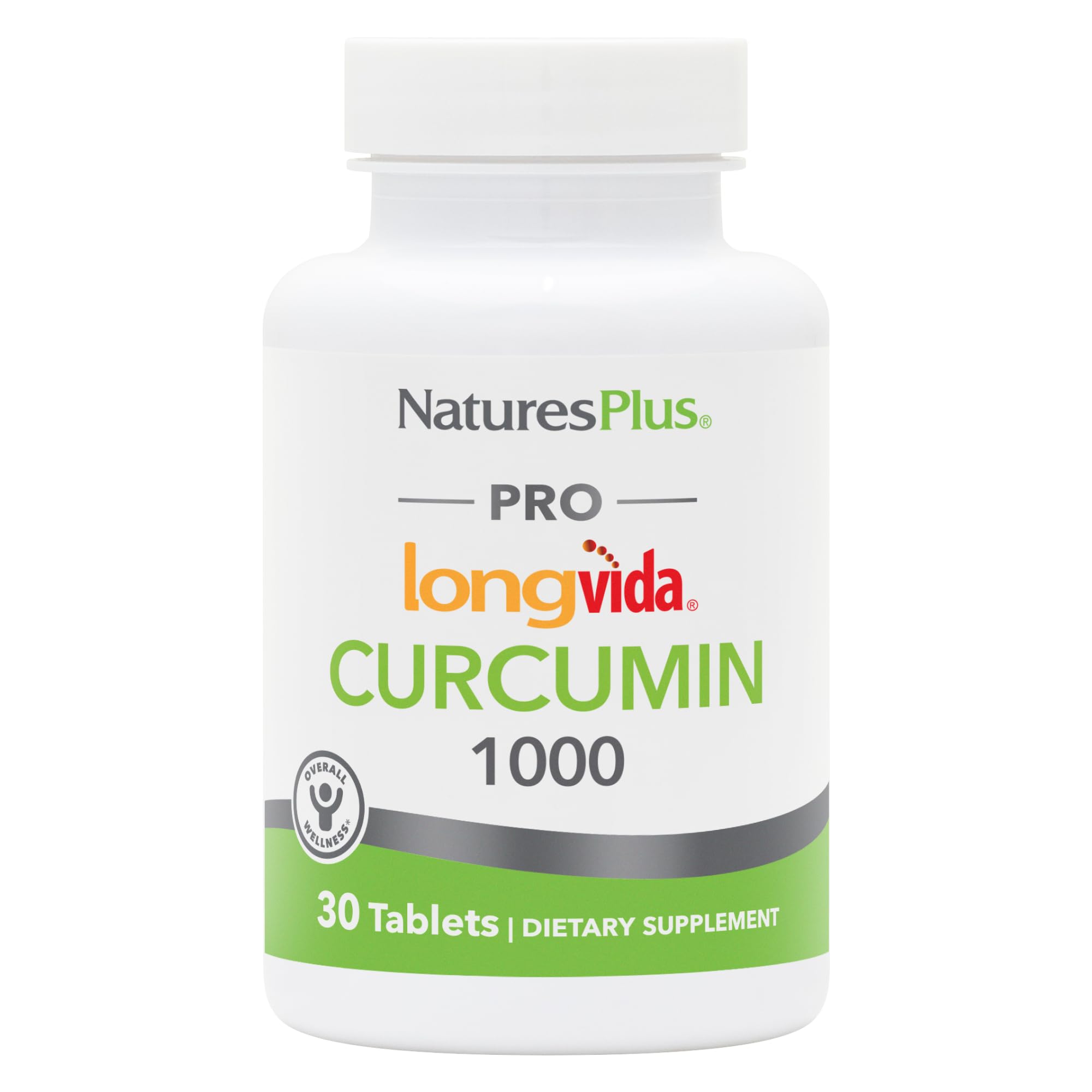 NaturesPlus PRO Longvida Curcumin 1000 mg – 30 Tablets | Antioxidant Support