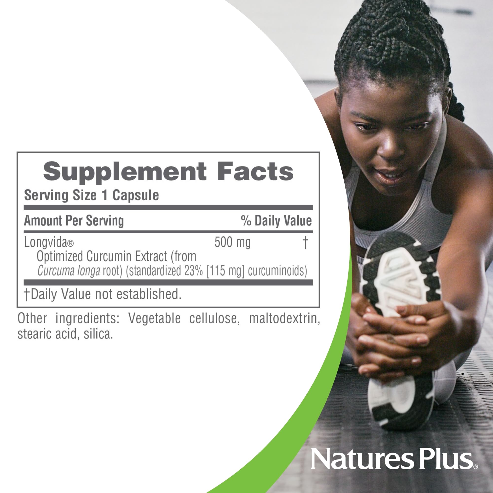 NaturesPlus PRO Longvida Curcumin 500 mg - 60 Capsules | Non-GMO, Vegan & Gluten Free