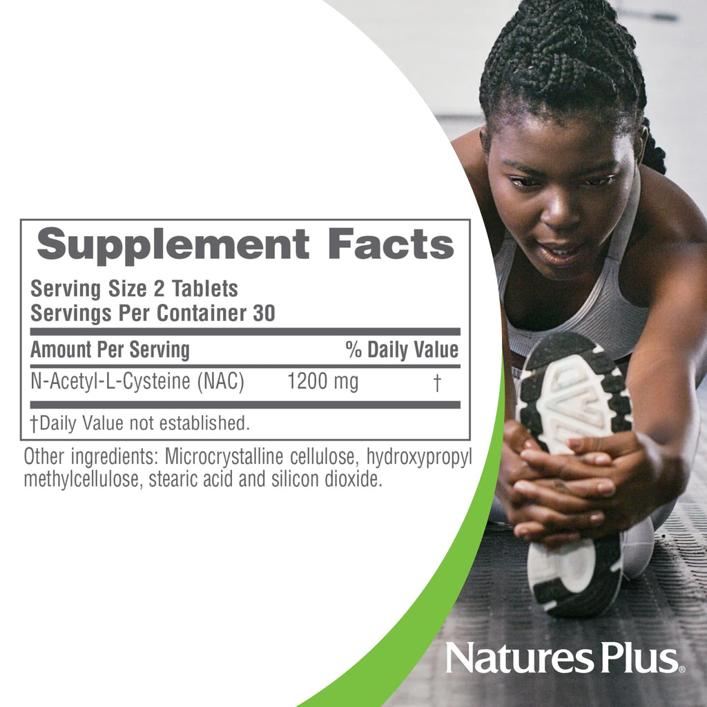 NaturesPlus PRO NAC 1200 mg - 60 Tablets | Replenish Glutathione - 30 Servings