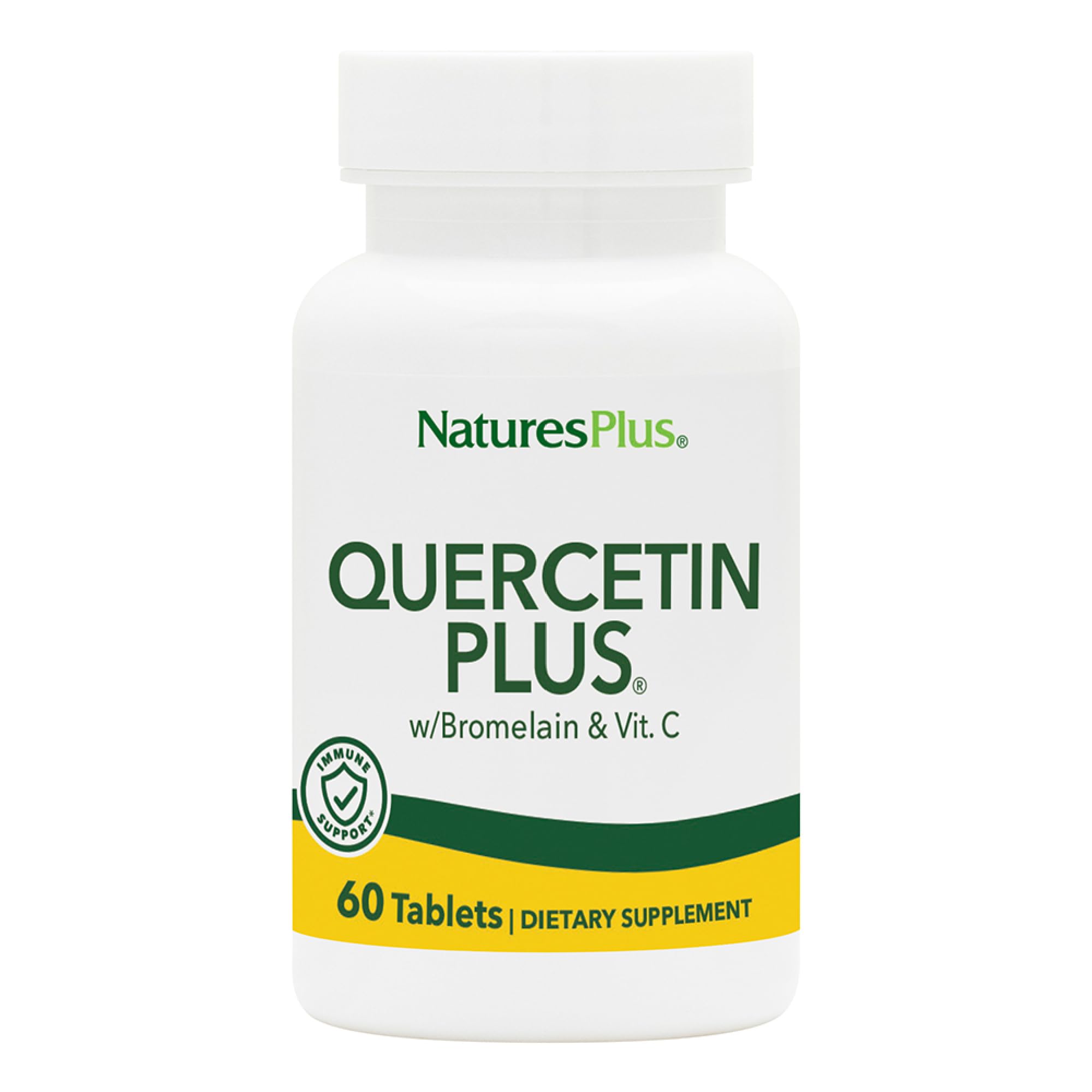 NaturesPlus Quercetin Plus with Vitamin C & Bromelain - 650 mg | 60 Vegetarian Tablets | Gluten-Free