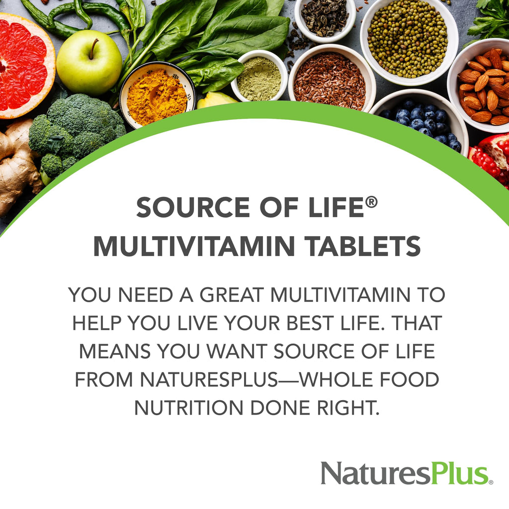 NaturesPlus Source of Life - 2 x 90 Tablets Multivitamin | Gluten Free & Vegetarian | 60 Servings