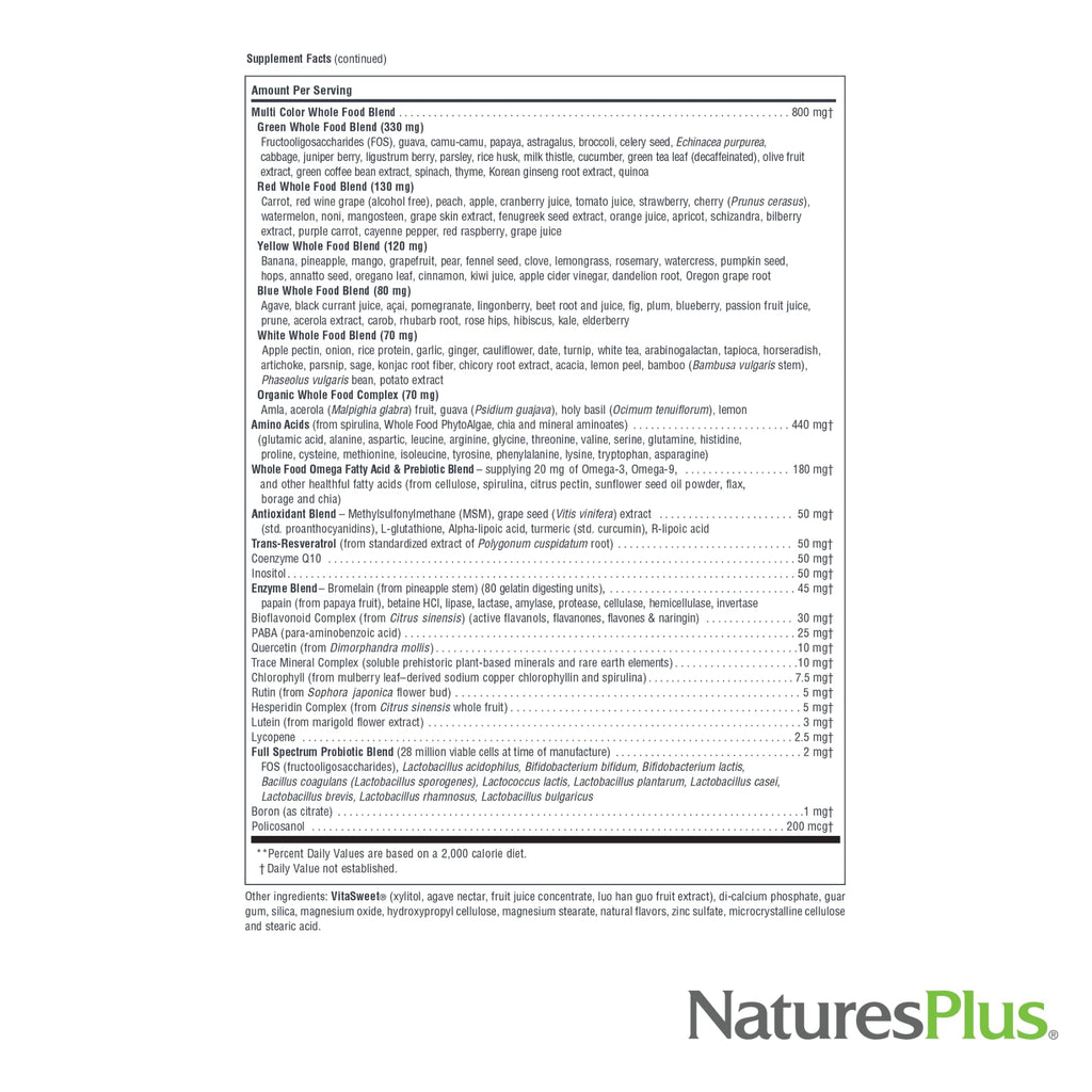 NaturesPlus Source of Life Gold Multivitamin - 90 Chewable Tablets Pack of 2 - Gluten Free - 60 Total Servings