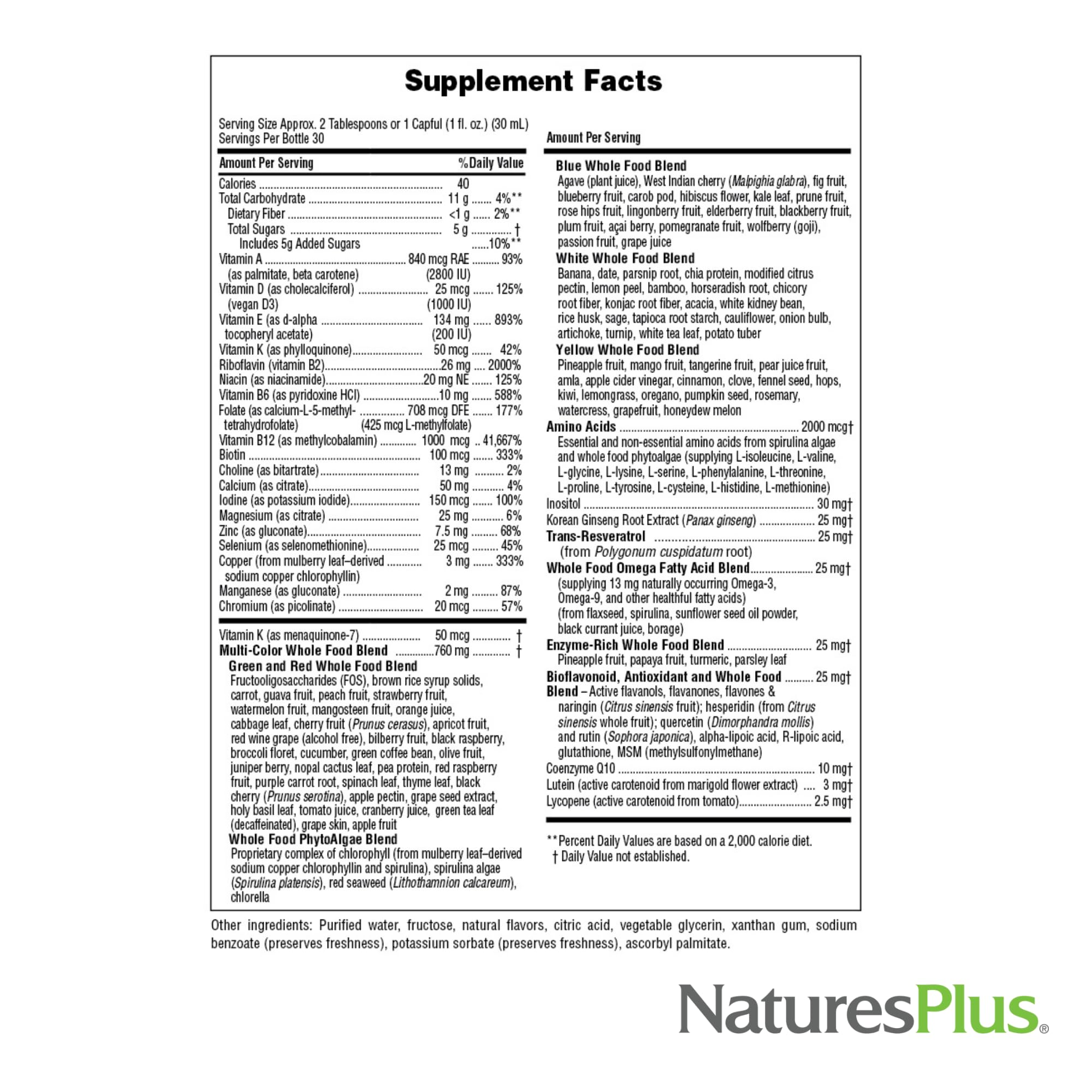 NaturesPlus Source of Life Gold Liquid Multivitamin – 30 oz for Energy, Immunity & Well-Being