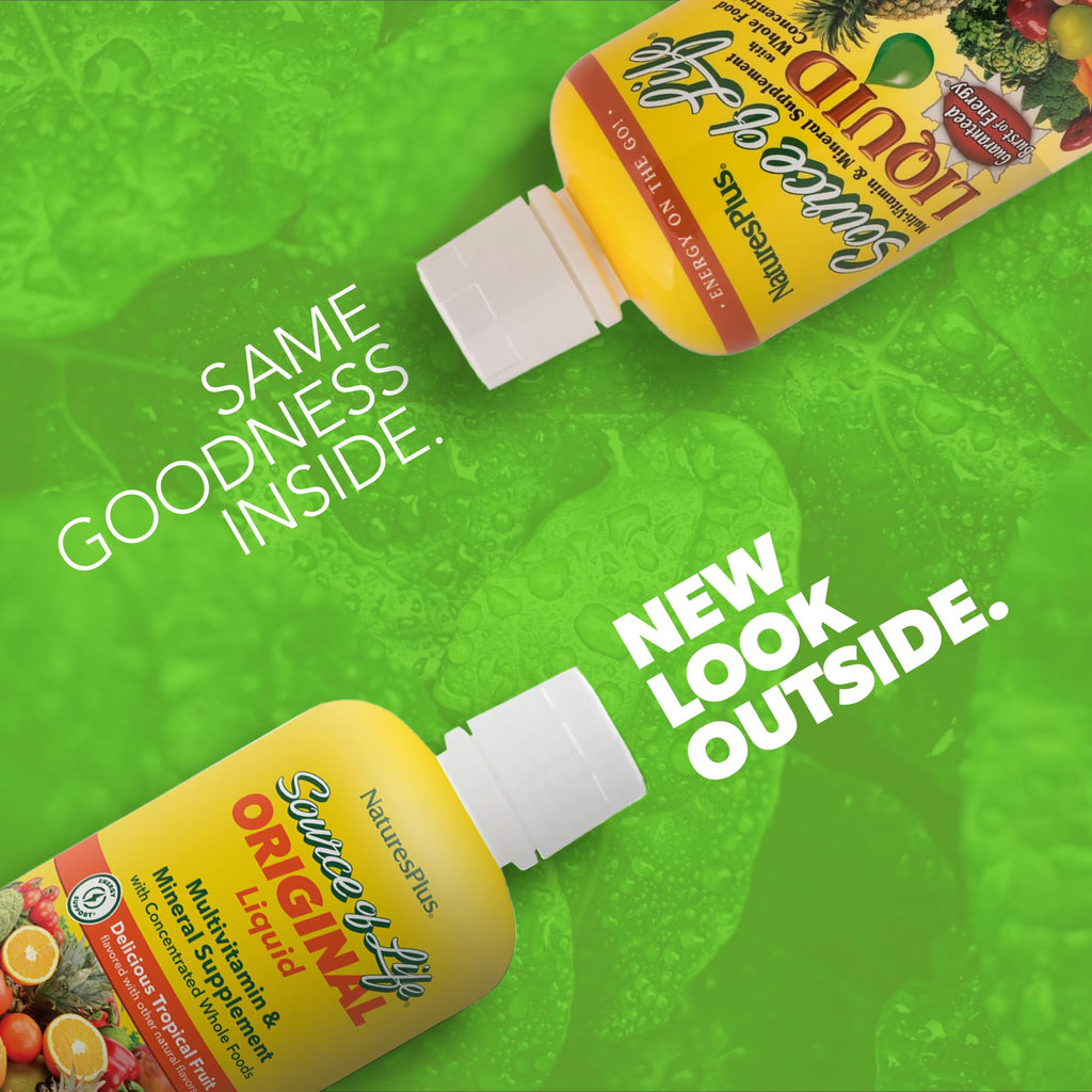 NaturesPlus Source of Life Liquid Tropical Fruit – 3-Pack, 90 Servings, Gluten Free & Vegetarian