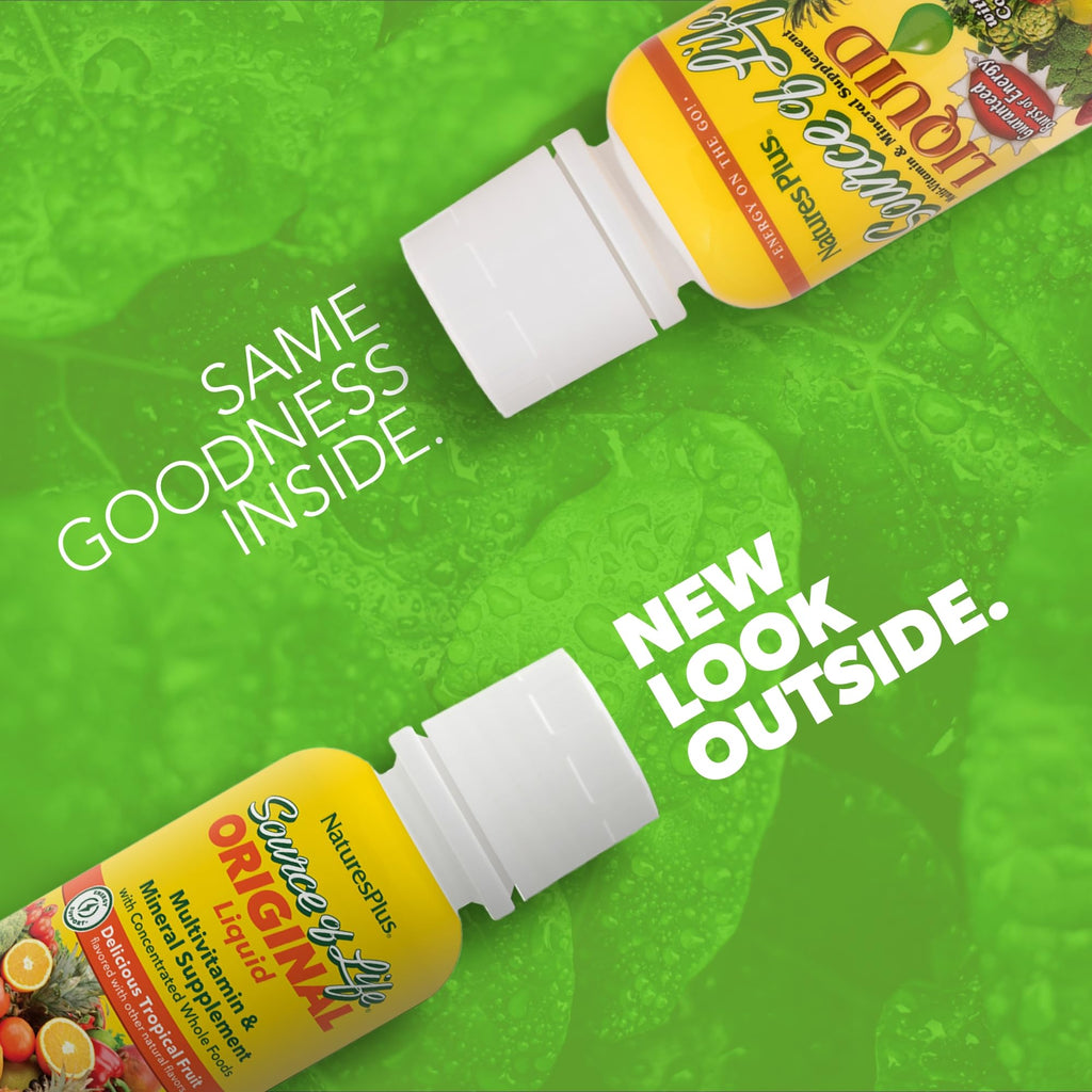 NaturesPlus Source of Life Liquid Tropical Fruit – 8 fl oz Multivitamin (Pack of 2)