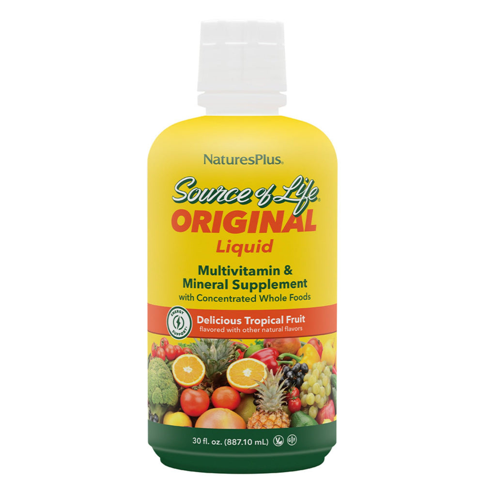 NaturesPlus Source of Life Liquid Tropical Fruit – Pack of 2, 60 Servings, Gluten Free & Vegetarian