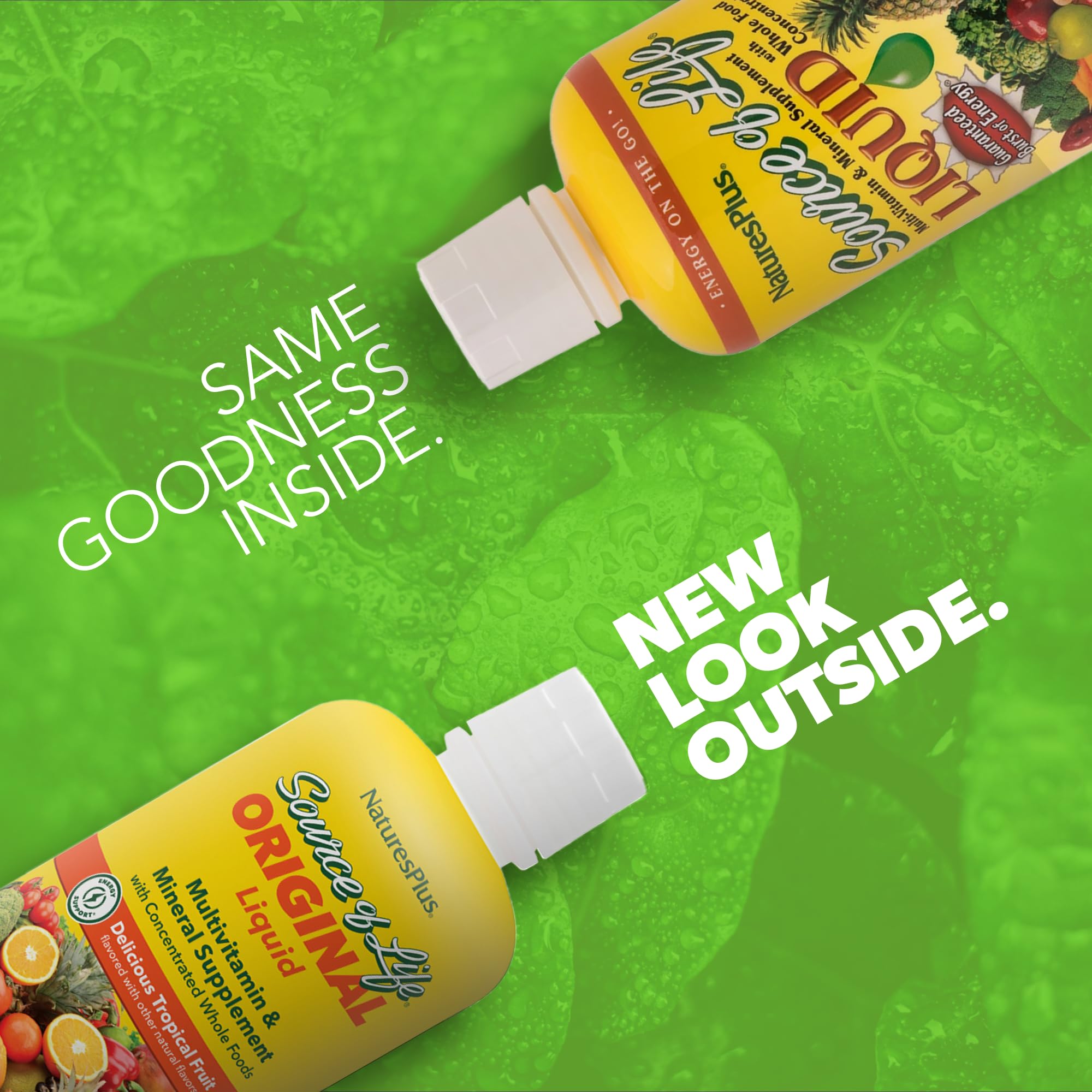 NaturesPlus Source of Life Liquid Tropical Fruit – Pack of 2, 60 Servings, Gluten Free & Vegetarian