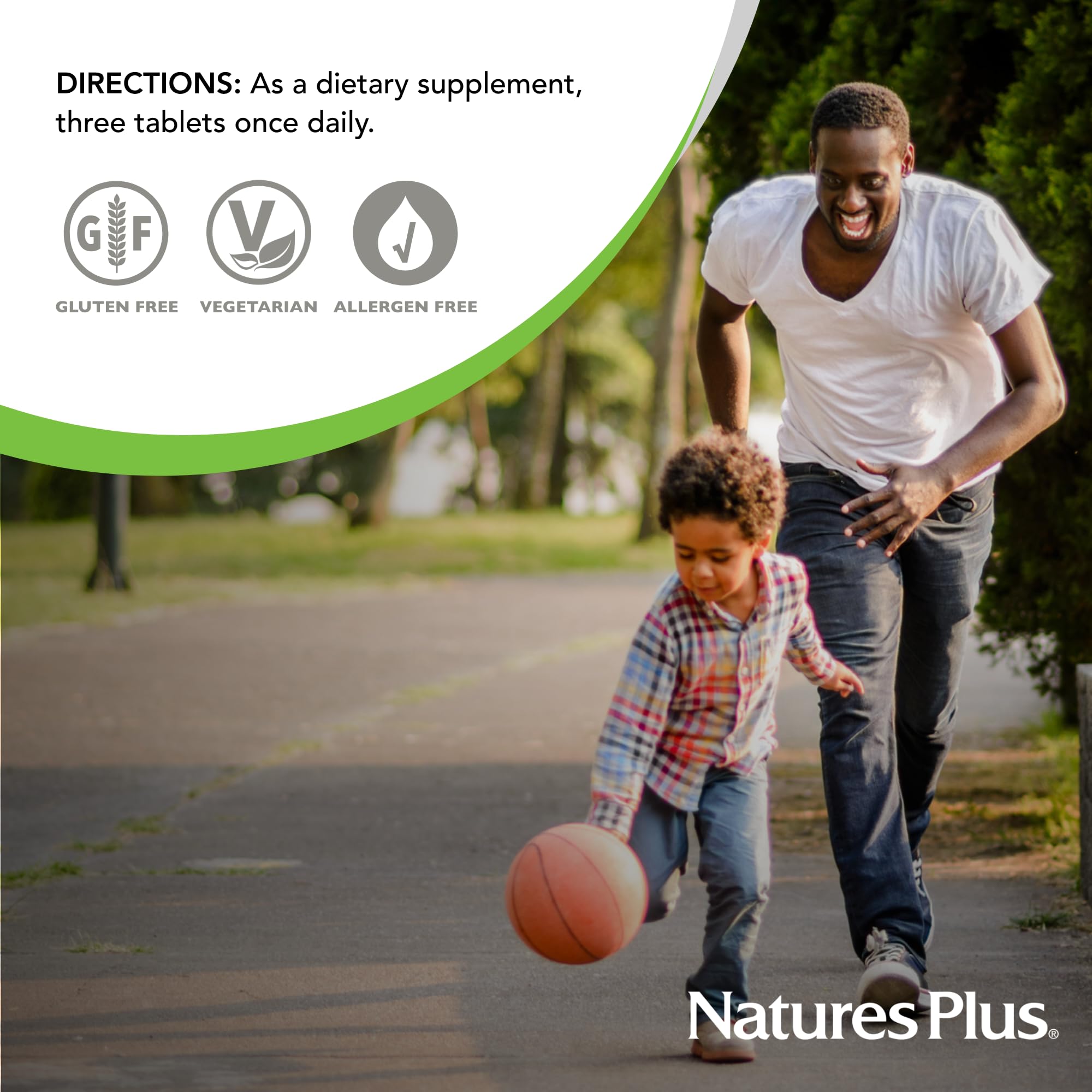 NaturesPlus Source of Life No Iron - 180 Tablets | 60 Servings - Gluten Free, Vegetarian Multivitamin & Mineral