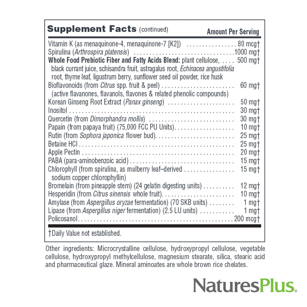 NaturesPlus Source of Life No Iron Tablets – Vegetarian Multivitamin, Gluten-Free, 60 Servings