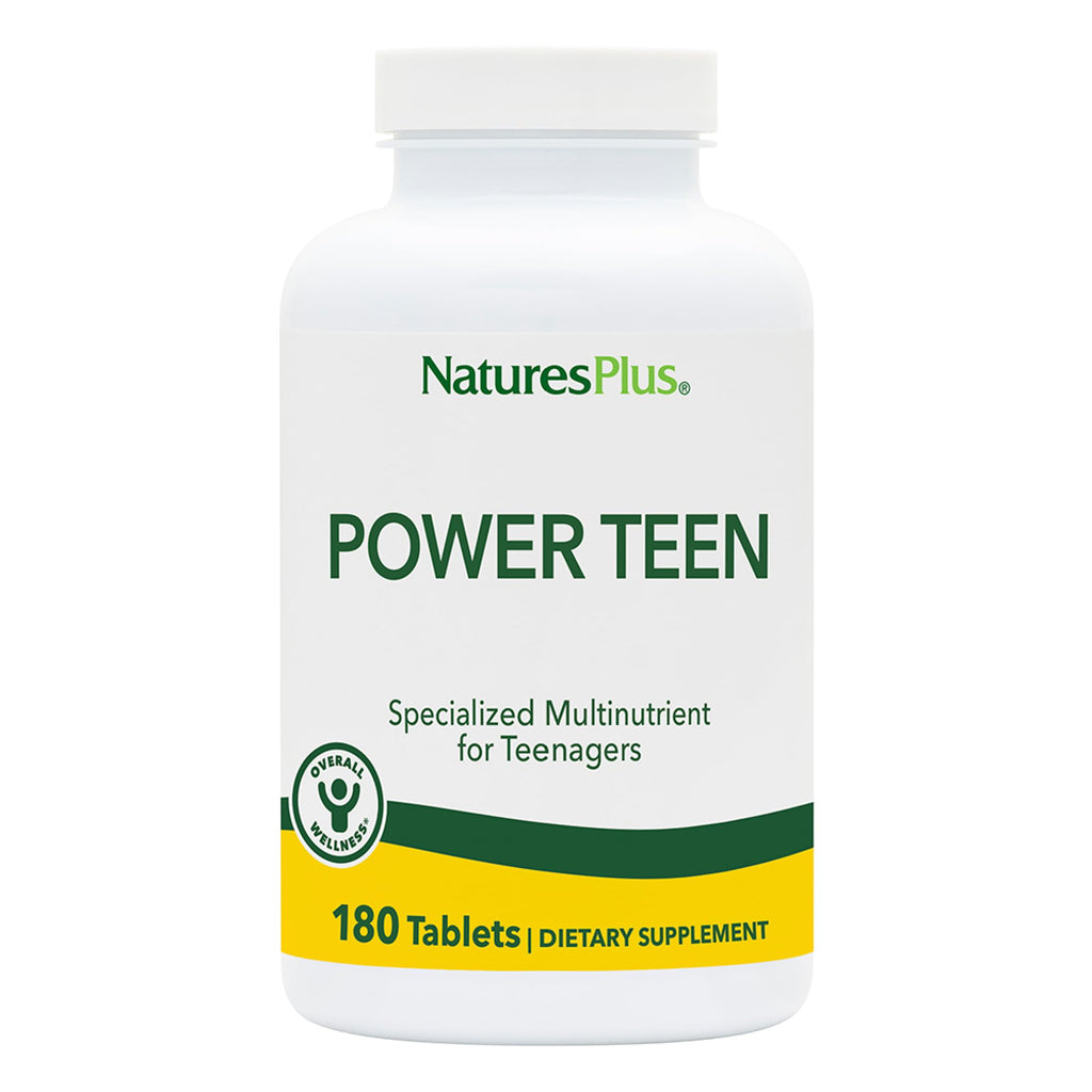 NaturesPlus Source of Life Power Teen - 180 Veg Tablets | Teen Multivitamin & Minerals | Gluten-Free