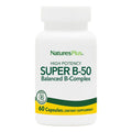 NaturesPlus Super B50-60 Vegetarian Capsules – High Potency B Complex, Gluten-Free, 60 Servings