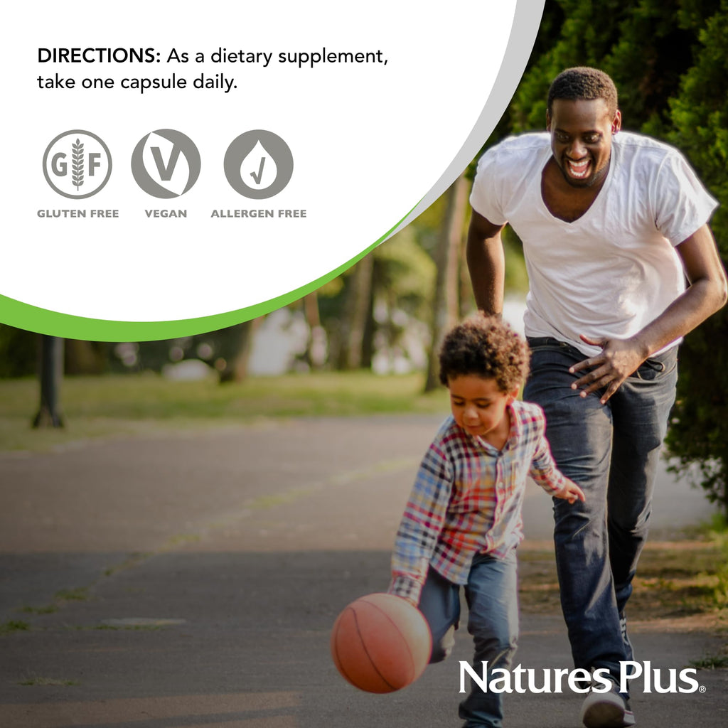 NaturesPlus Super B50-60 Vegetarian Capsules – High Potency B Complex, Gluten-Free, 60 Servings