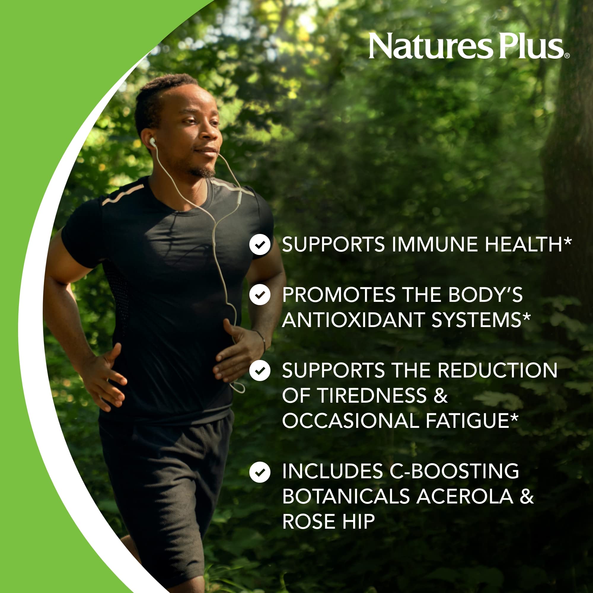 NaturesPlus Super C Complex – Sustained Release Vitamin C 1000mg + 500mg Bioflavonoids | 180 Tablets