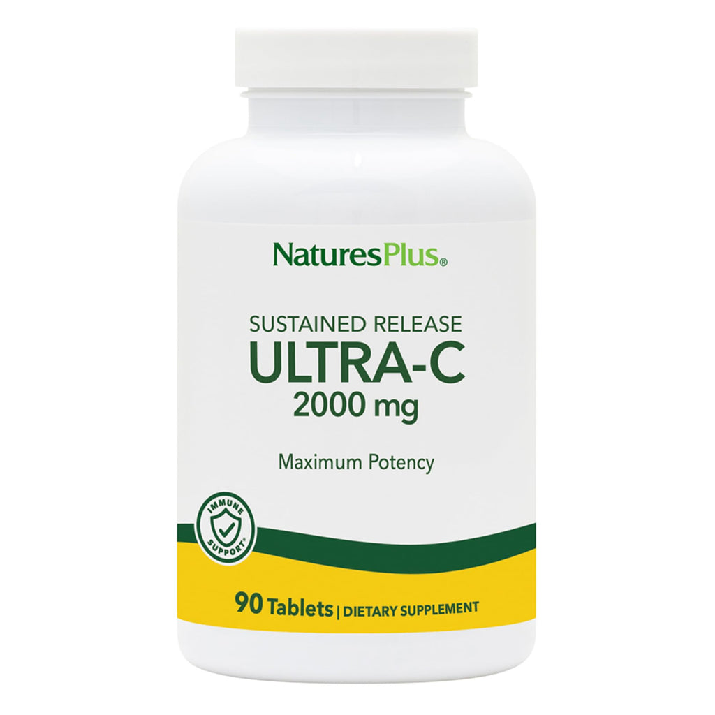 NaturesPlus Ultra-C 2000 mg Vitamin C with Rose Hips – 2-Pack, 180 Servings
