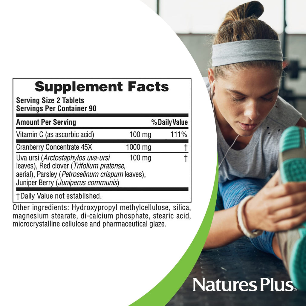 NaturesPlus Ultra Cranberry 1000-180 Sustained Release Tablets – Pack of 2, 180 Servings, Supports a Healthy Urinary Tract