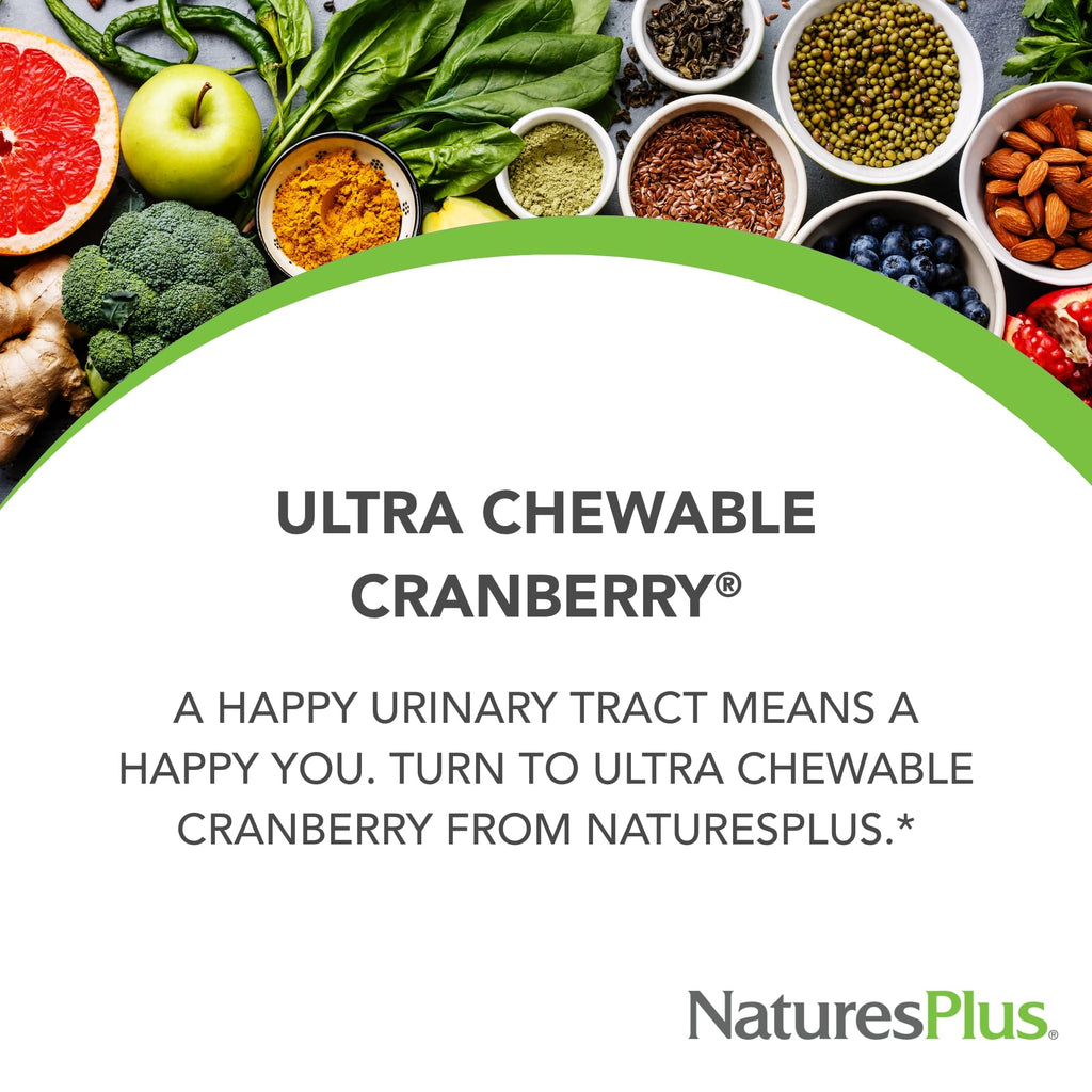 NaturesPlus Ultra Cranberry Chewables – 90 Love Berries Tablets for Urinary Health (Non-GMO, Gluten Free)
