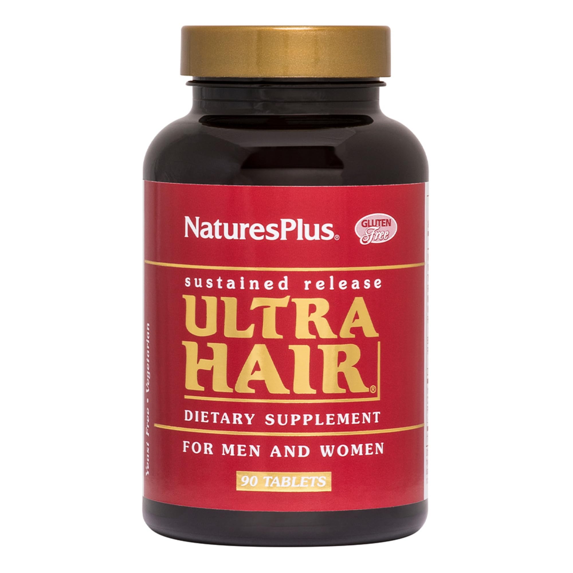 NaturesPlus Ultra Hair – 90 Tablets (Pack of 2), Sustained Release, Gluten Free – 90 Servings