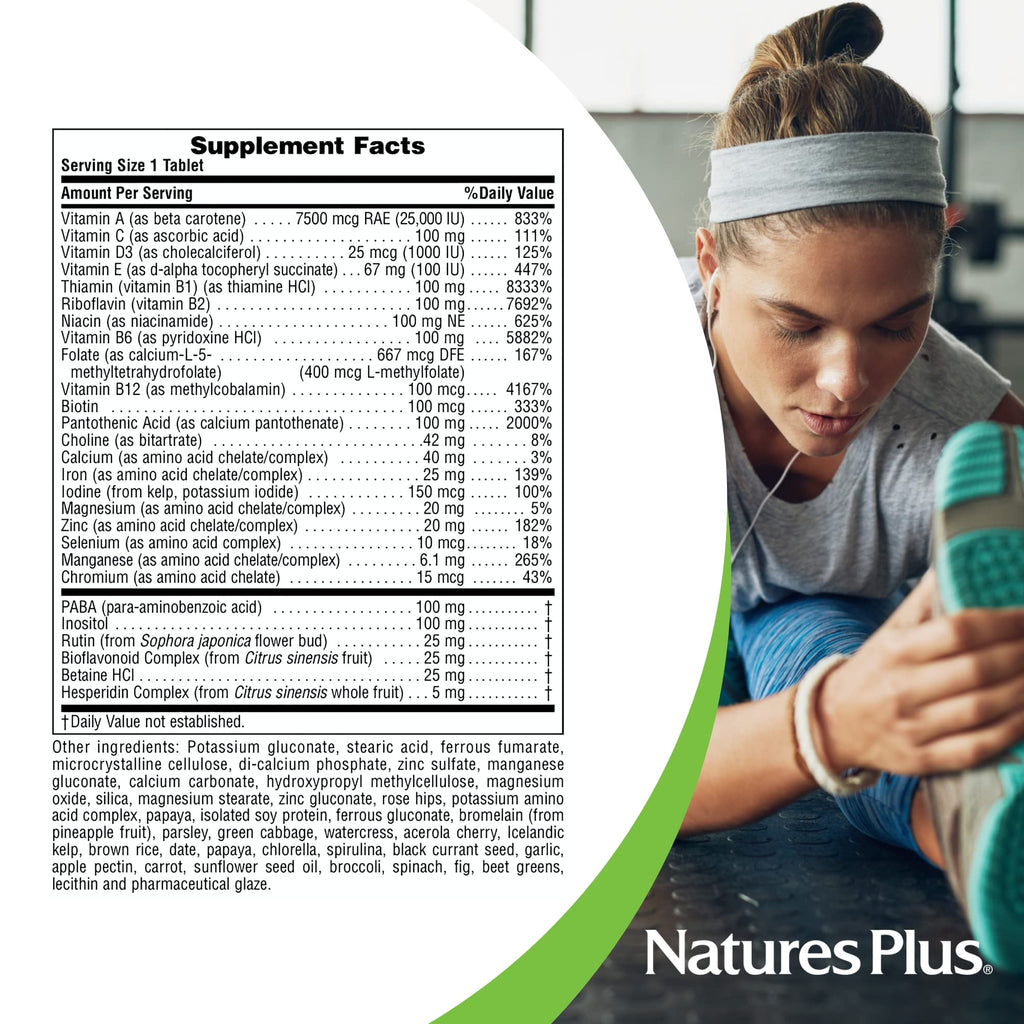 NaturesPlus Ultra II Daily - 180 Tablets | Multivitamin with Whole Foods for Daily Energy & Immune Support | Sustained Release
