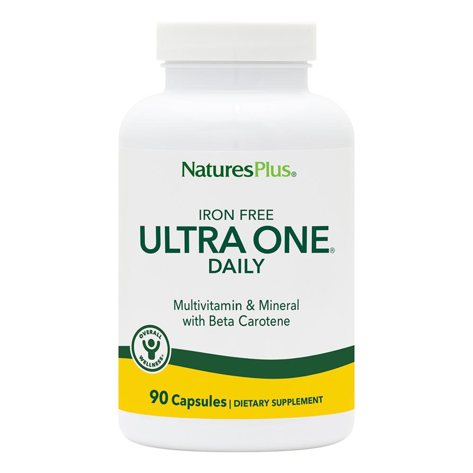NaturesPlus Ultra One Daily Iron Free – 90 Servings, Vegan Multivitamin