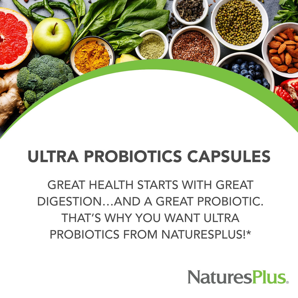 NaturesPlus Ultra Probiotics - 30 Vegan Capsules | Full Spectrum