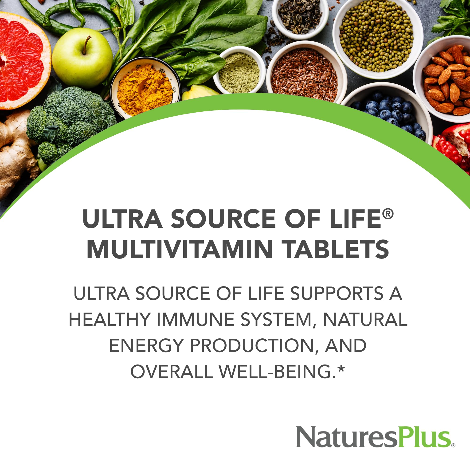 NaturesPlus Ultra Source of Life Multivitamin – 180 Tablets | Immune Support, Energy & Vitality | Lutein & Vitamin D3 | Vegetarian & Gluten Free – 60 Servings
