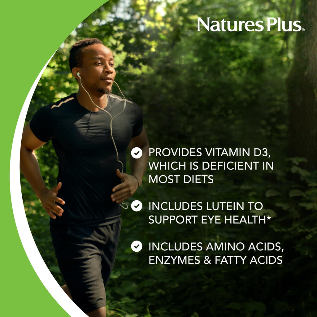 NaturesPlus Ultra Source of Life Liquid Mango Pineapple – Multivitamin with D3 & Lutein | Gluten Free & Vegetarian