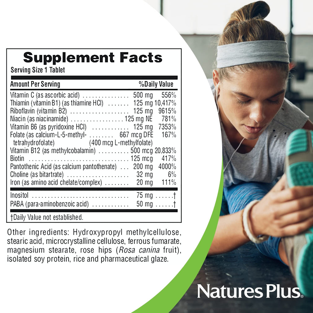 NaturesPlus Ultra-Stress with Iron | 30 Vegetarian Tablets | Stress Relief