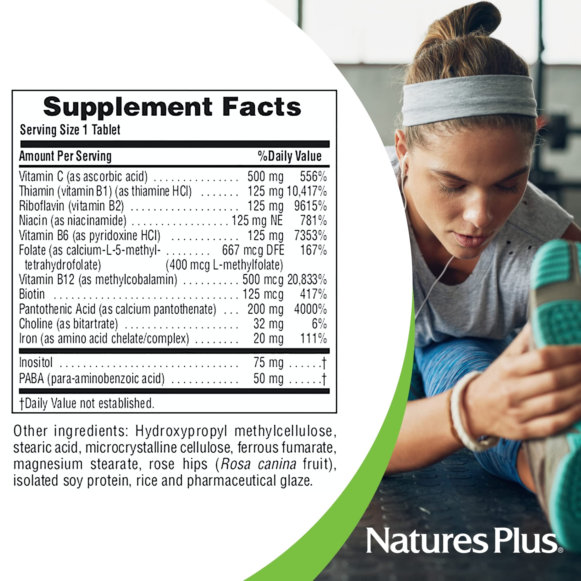 NaturesPlus Ultra-Stress with Iron | 30 Vegetarian Tablets | Stress Relief