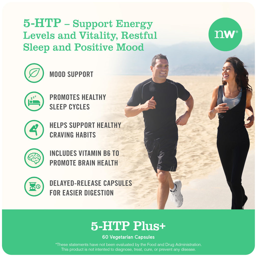 NatureWise 5-HTP 200 mg — Vegan Griffonia Seed, Vitamin B6 | Mood & Sleep Support (30 Count)