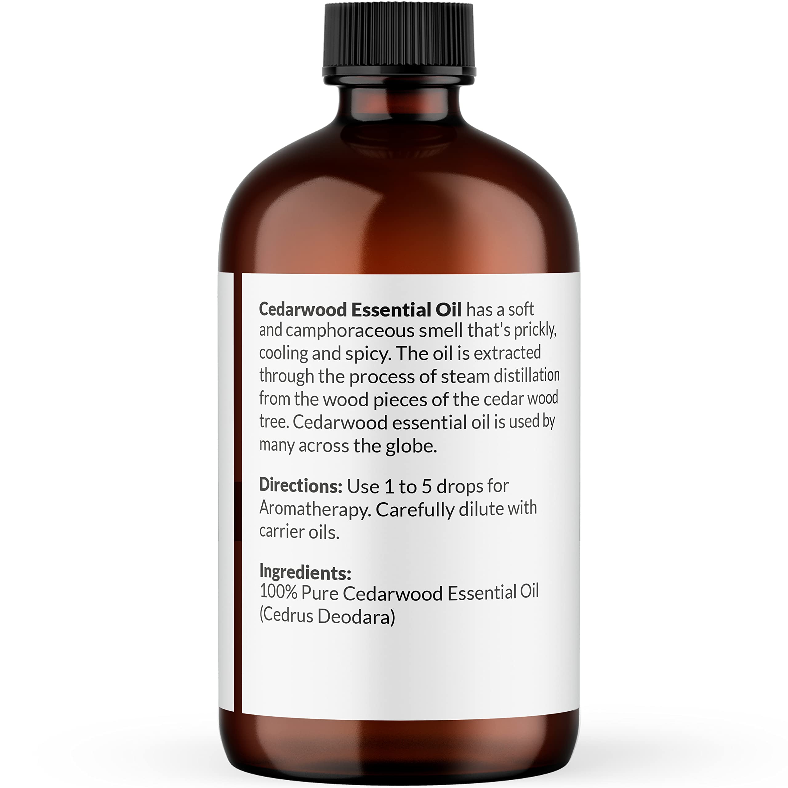 NaturoBliss Cedarwood Essential Oil – 100% Pure, Therapeutic Grade, 4 oz