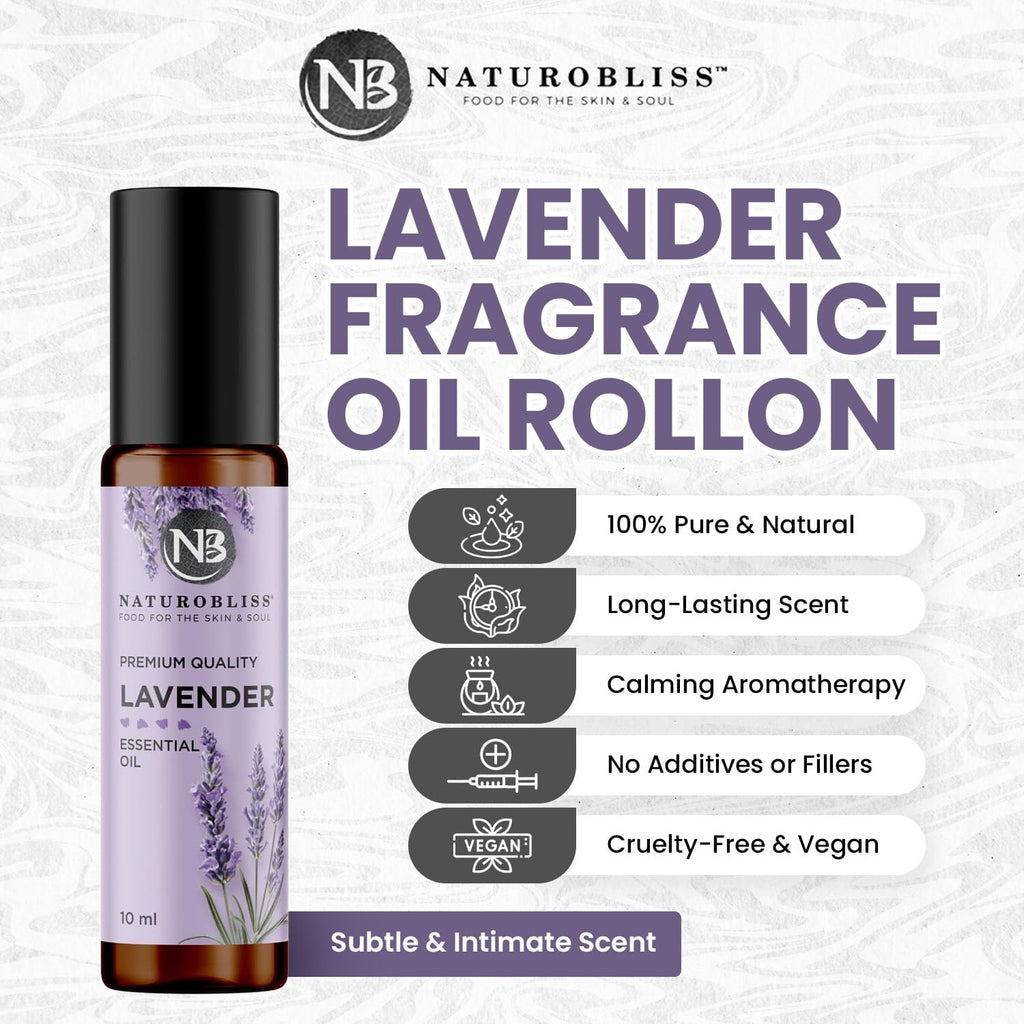 NaturoBliss Lavender Essential Oil Roll-On 10 ml – 100% Pure & Soothing