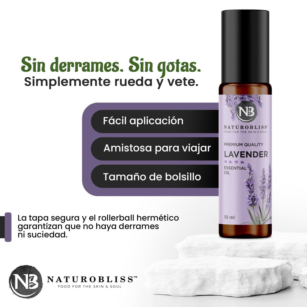 NaturoBliss Lavender Essential Oil Roll-On 10 ml – 100% Pure & Soothing