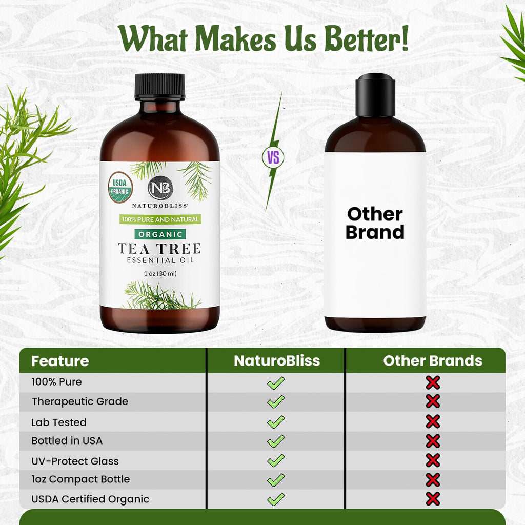 NaturoBliss Tea Tree Essential Oil – 100% Pure, Therapeutic Grade, 30 ml