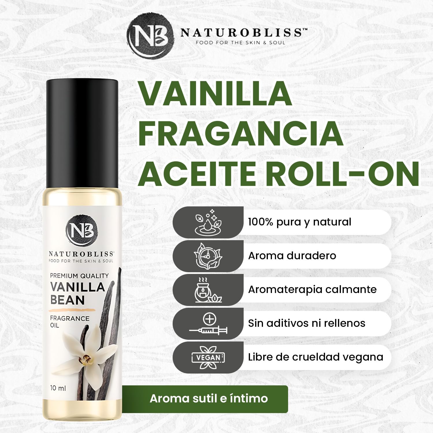 NaturoBliss Vanilla Perfume – Fragrance Oil Roll-On 10 ml | Premium Natural Vanilla