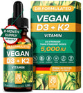 NATURTREU Vegan Vitamin D3 K2 Liquid Drops with MCT Oil - 240 Servings, 3X Absorption, Non-GMO, Doctor-Formulated