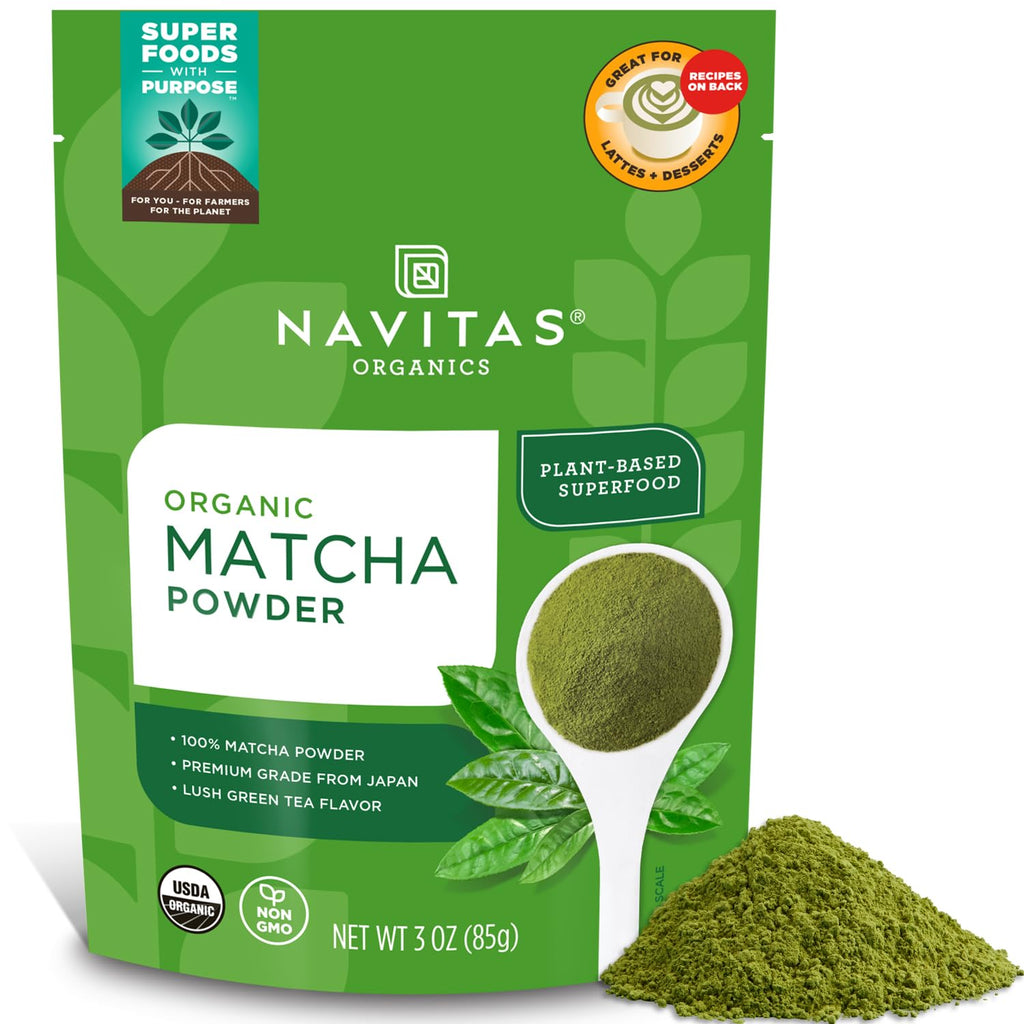 Navitas Organics Matcha Powder – Premium Culinary Grade (3oz, 85 Servings) – USDA Organic, Non-GMO, Gluten Free, Kosher, Vegan