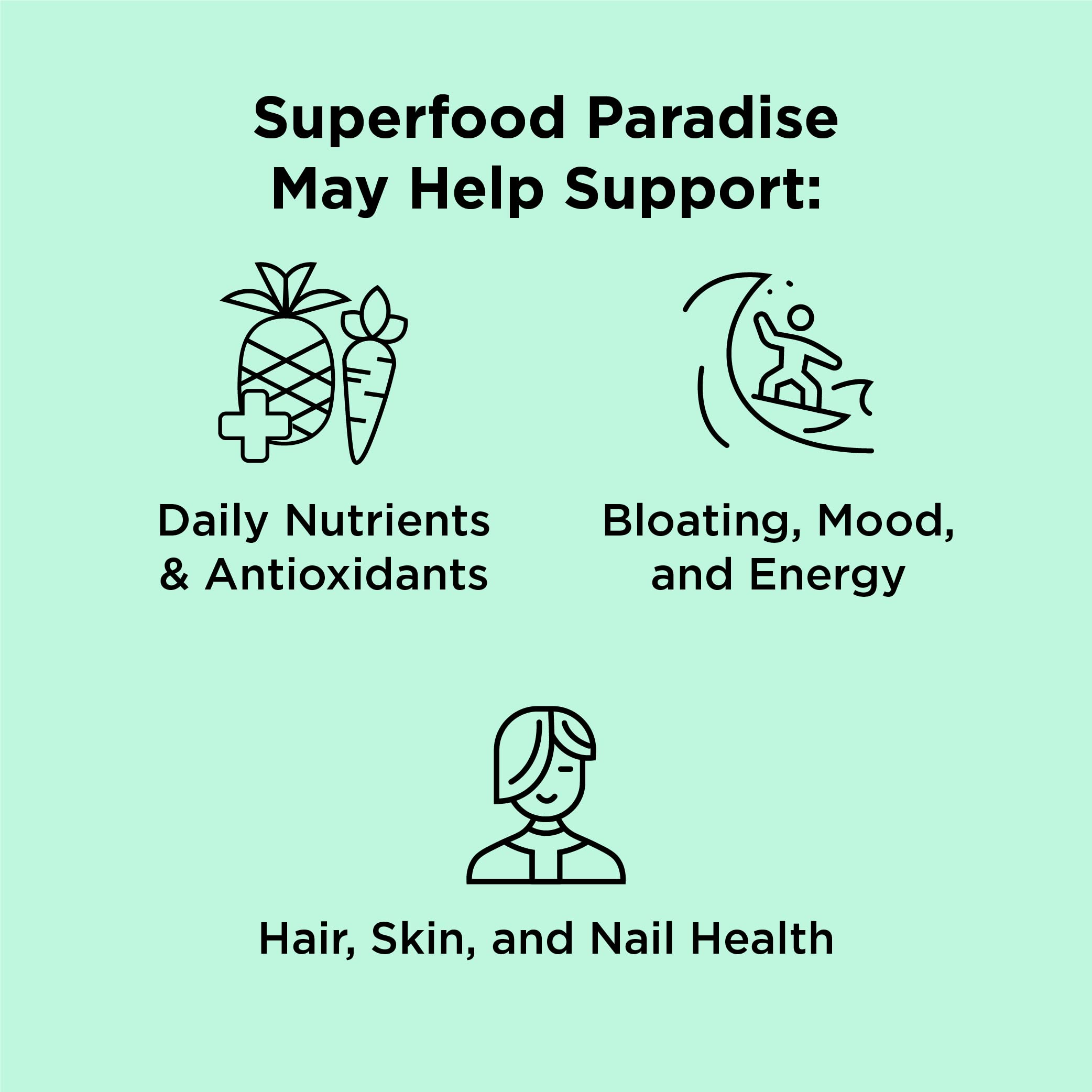 nbpure Earthy Andy Superfood Paradise - Mango Pineapple, 30 Servings