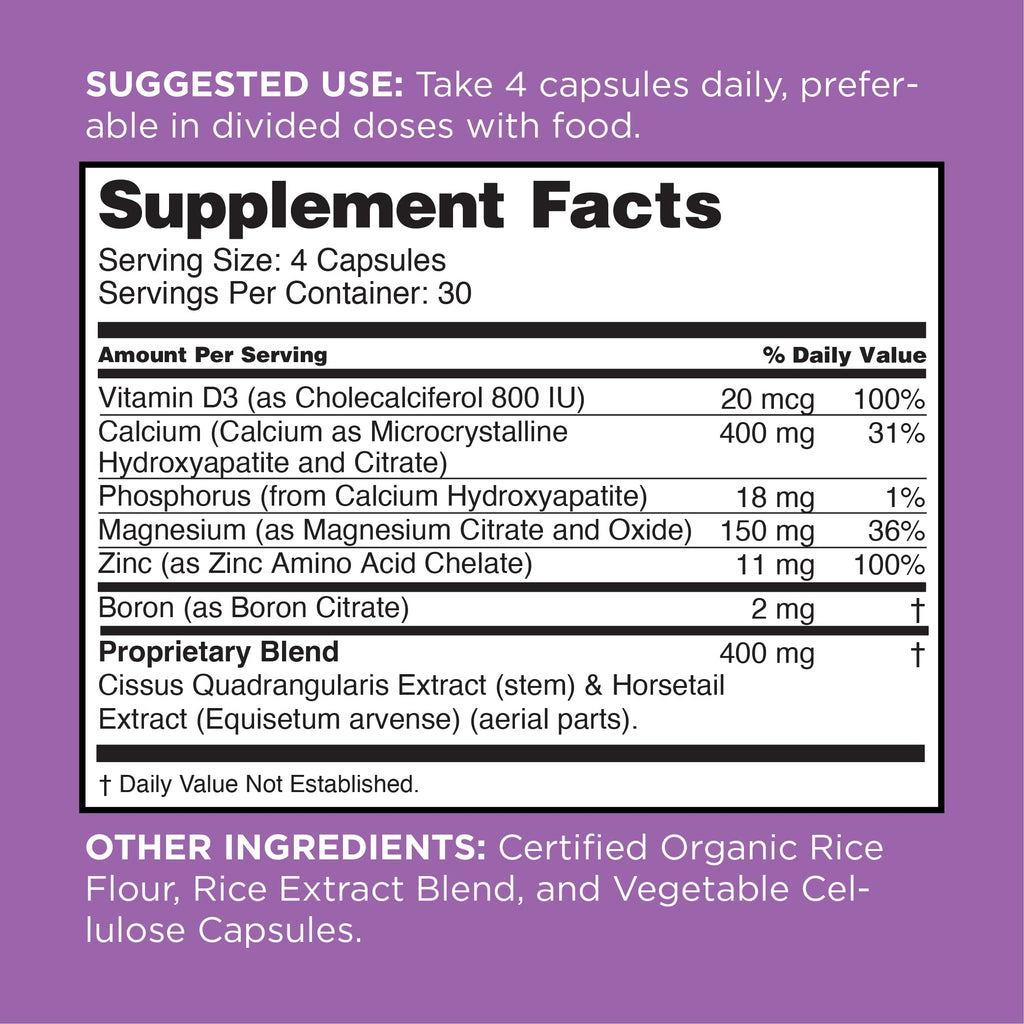 nbpure Happy Bones Better Bone Support Supplement, 120 Capsules