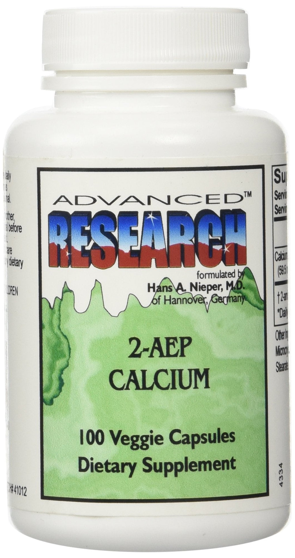 NCI Advanced Research Dr. Hans Nieper 2AEP Calcium Capsules - 100 Count