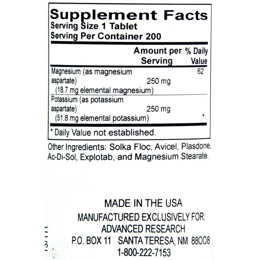 NCI Advanced Research K Mg Capsules - 200 Count | Dr. Hans Nieper