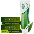 Neem Fluoride Free Toothpaste - Vegan, Gluten Free, Clove & Stevia (2 Pack)