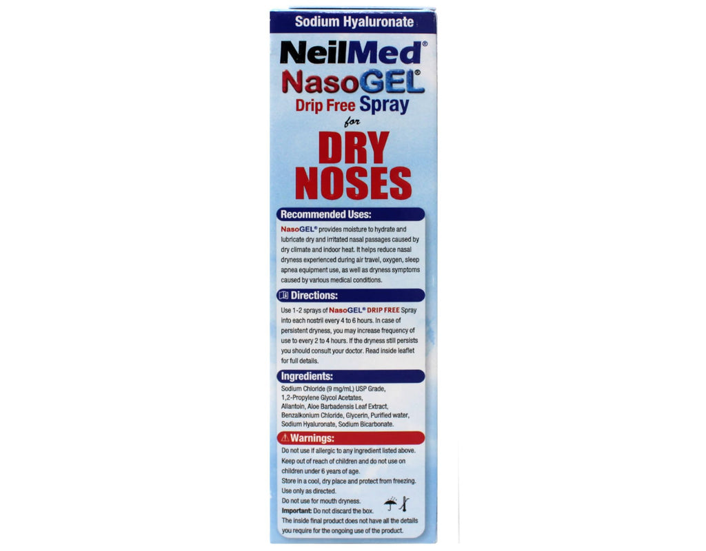 NeilMed NasoGel Drip-Free Nasal Spray – Aloe Vera & Sodium Hyaluronate (1 fl oz)