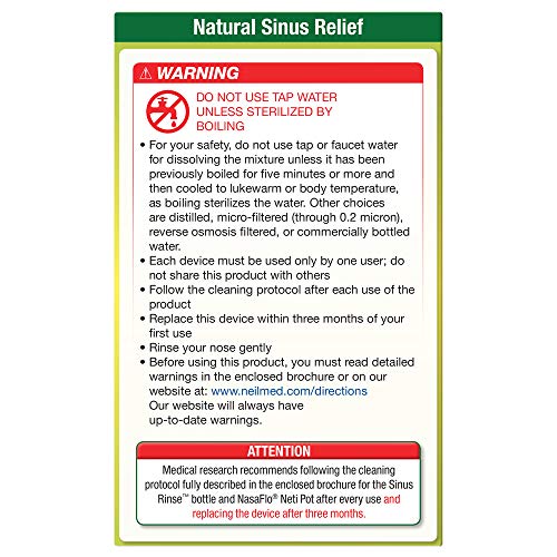 NeilMed Sinus Rinse 16oz Extra Large Bottle – All-Natural Nasal Irrigation Kit