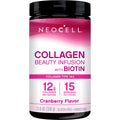NeoCell Collagen Beauty Infusion with Biotin – Cranberry Powder, 11.6 oz
