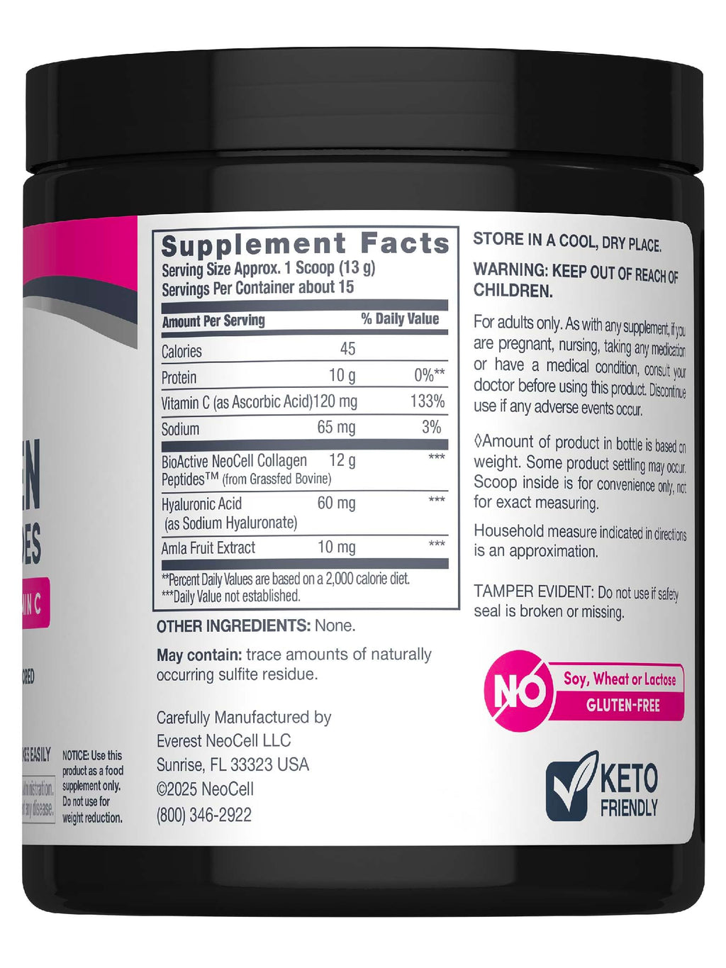 NeoCell Super Collagen Plus Powder with Vitamin C & Hyaluronic Acid