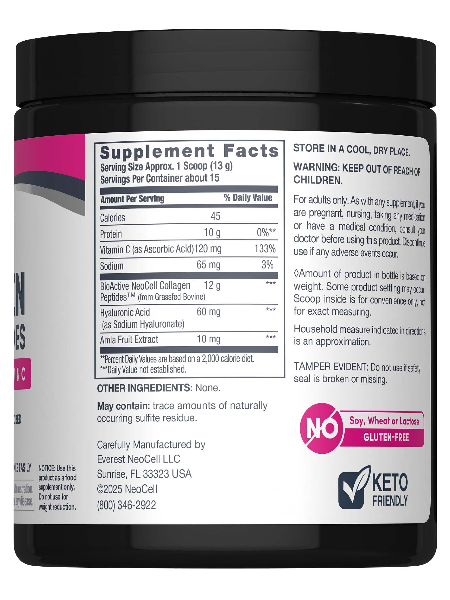 NeoCell Super Collagen Plus Powder with Vitamin C & Hyaluronic Acid