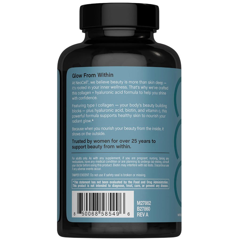 NeoCell Marine Collagen Peptides – 180 Caplets with Hyaluronic Acid